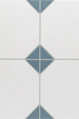 Marque carrelage cabochon CHIC BLUE 33x33cm imitation carreaux ciment